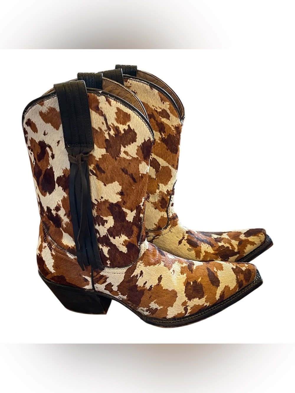 Tony Lama Boots Women's Sz 9.5 B
Calf Hide Apache Hair Cowboy
Western VF 6037 - Picture 2 of 7